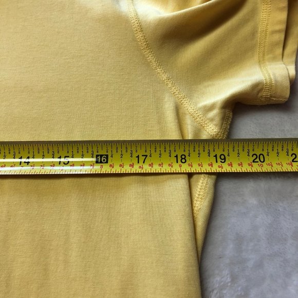LULULEMON Yellow Polo Short Sleeve Men's Shirt Size 8 - Picture 6 of 8